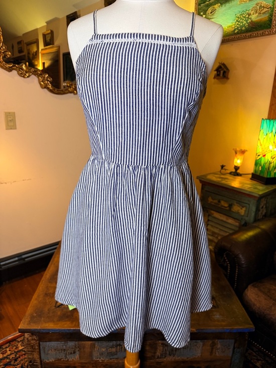 Dresses & Skirts - Striped Navy and White Sundress